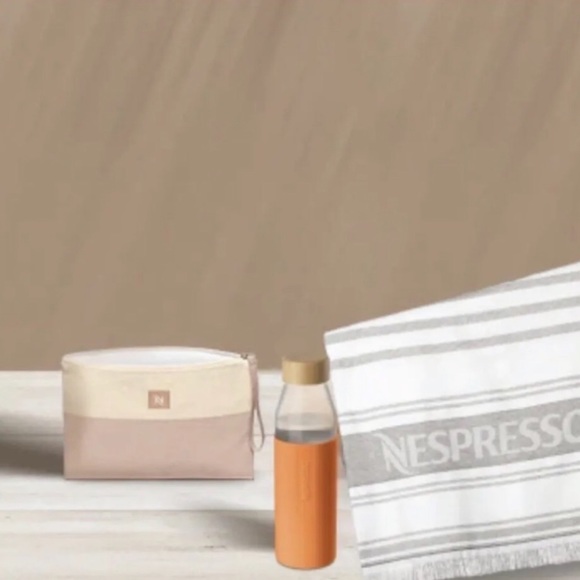 Nespresso Zippered Upcycled Pouch Bag NWOT - Picture 2 of 8